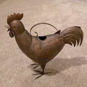 Rooster Rustic Metal Watering Can